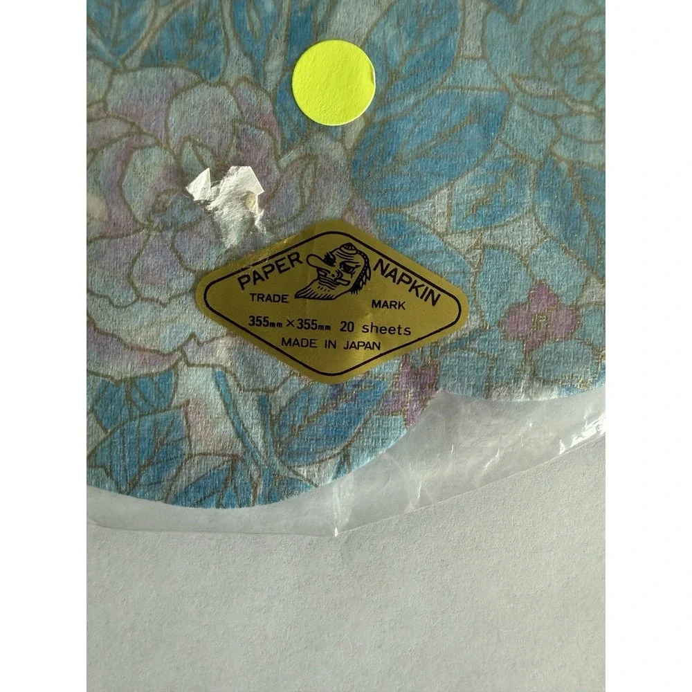 Vtg Freund Mayer Decorative Round Floral Rice Paper Napkins 3 Packs 20 Ea. 355mm